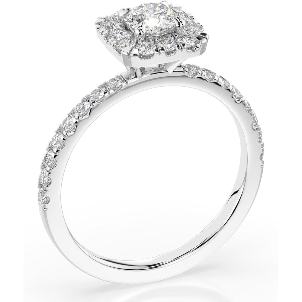 1.00 Carat Lab Grown Diamond Halo Engagement Ring - Future Jewelry