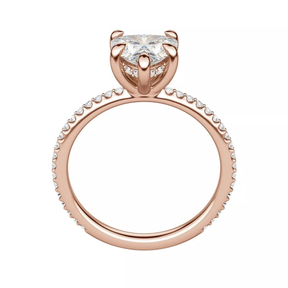 1.00 Carat Lab Grown Diamond Ring F VS2 in 14K Rose Gold - Future Jewelry