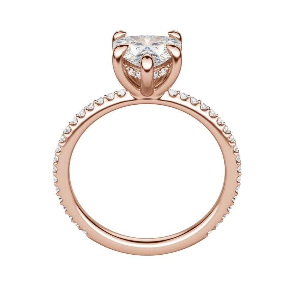 1.00 Carat Lab Grown Diamond Ring F VS2 in 14K Rose Gold - Future Jewelry