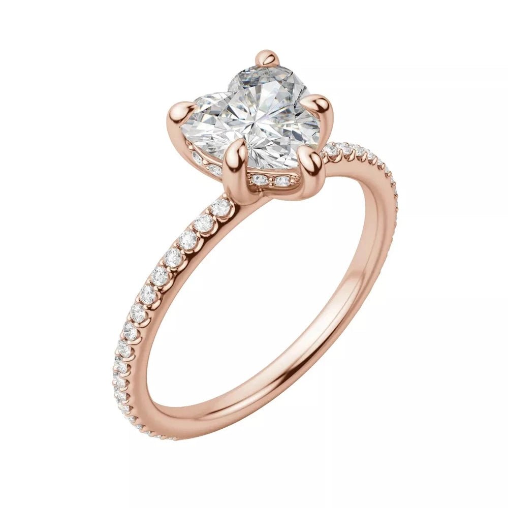 1.00 Carat Lab Grown Diamond Ring F VS2 in 14K Rose Gold - Future Jewelry