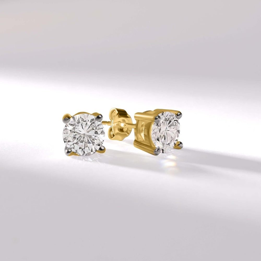 1–12 Carat Lab Grown Diamond Stud Earrings in 14K Gold - Future Jewelry