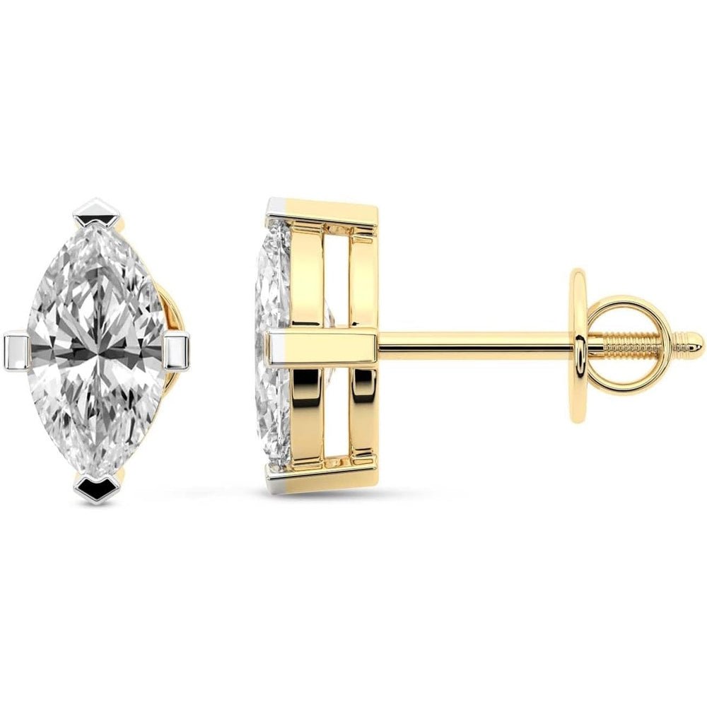 1–12 Carat Lab Grown Diamond Stud Earrings in 14K Gold - Future Jewelry