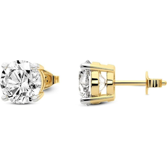 1–12 Carat Lab Grown Diamond Stud Earrings in 14K Gold - Future Jewelry