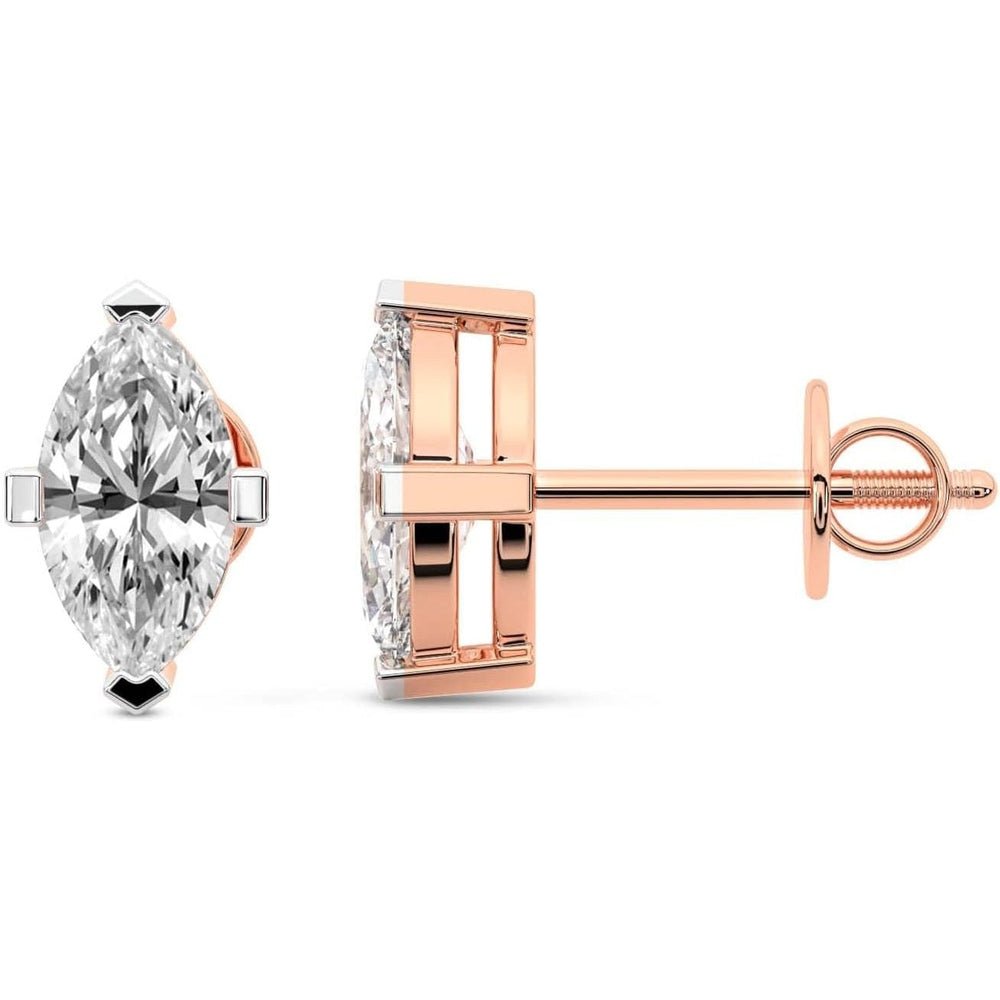 1–12 Carat Lab Grown Diamond Stud Earrings in 14K Gold - Future Jewelry