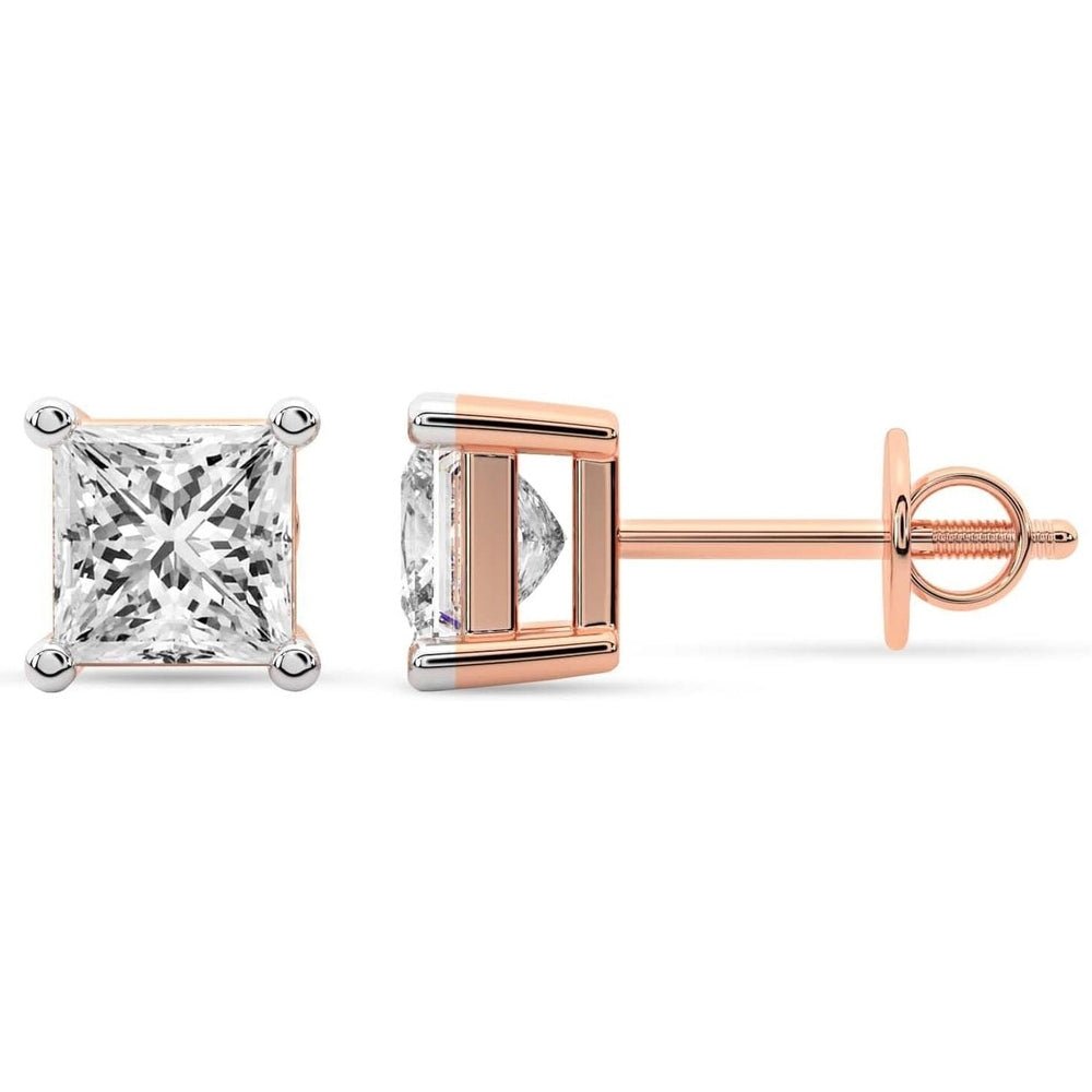 1–12 Carat Lab Grown Diamond Stud Earrings in 14K Gold - Future Jewelry