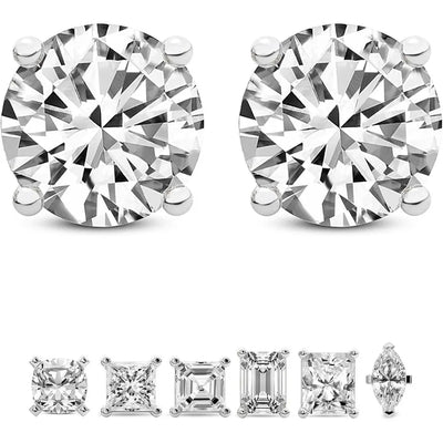 1 Carat Lab Grown Diamond Stud Earrings, 14K Gold