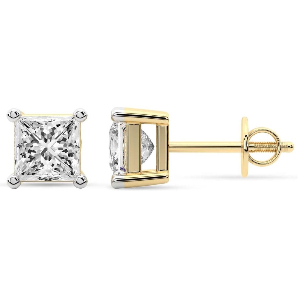 1–12 Carat Lab Grown Diamond Stud Earrings in 14K Gold - Future Jewelry