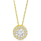 1/2 to 1 Carat Lab Grown Diamond Pendant Necklace, 14K Gold