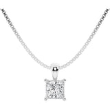 0.50 to 3 Carat Emerald Cut Lab Grown Diamond Pendant, 14K Gold
