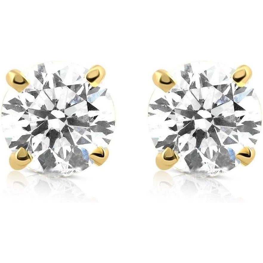 1/2 Carat Lab Grown Diamond Stud Earrings in 14K Gold - Future Jewelry