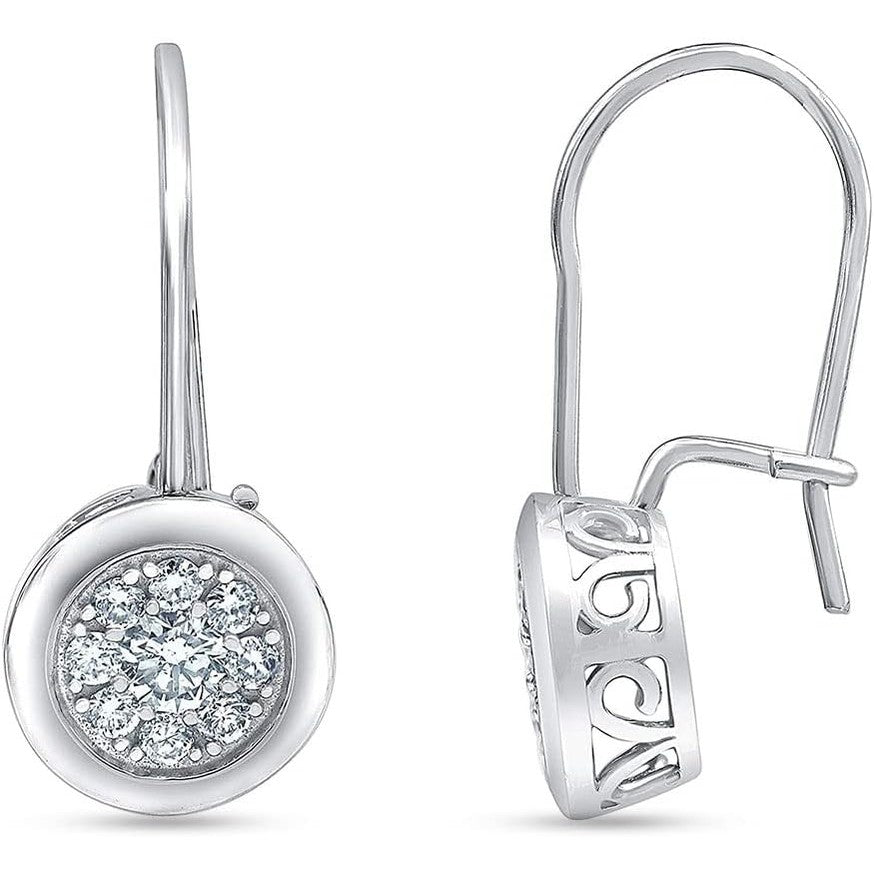 1/2 to 3/4 Carat Round Lab Grown Diamond Drop Earrings for Women (Color - G, Clarity - SI)| Sterling Silver Earrings | Fine Jewelry for Her - Future Jewelry