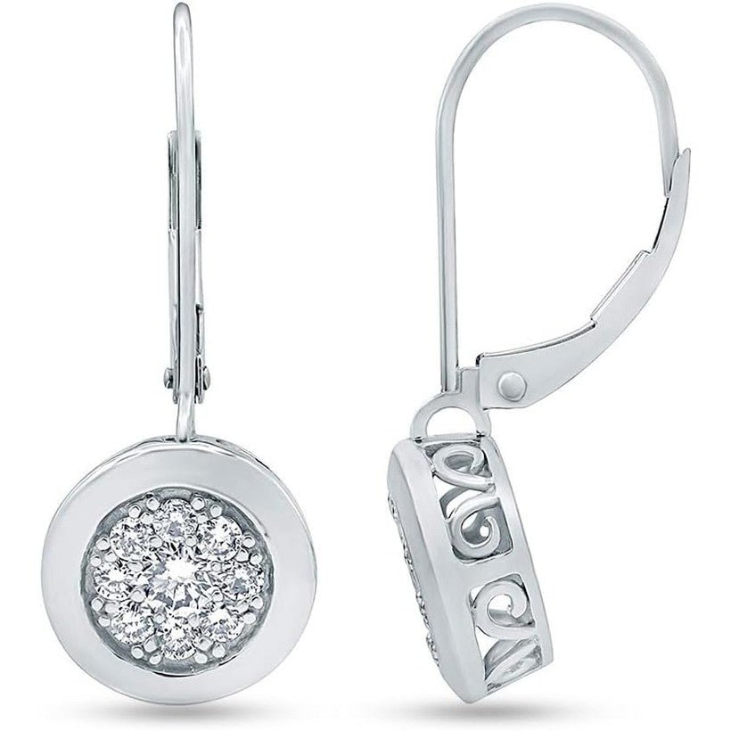 1/2 to 3/4 Carat Round Lab Grown Diamond Drop Earrings for Women (Color - G, Clarity - SI)| Sterling Silver Earrings | Fine Jewelry for Her - Future Jewelry