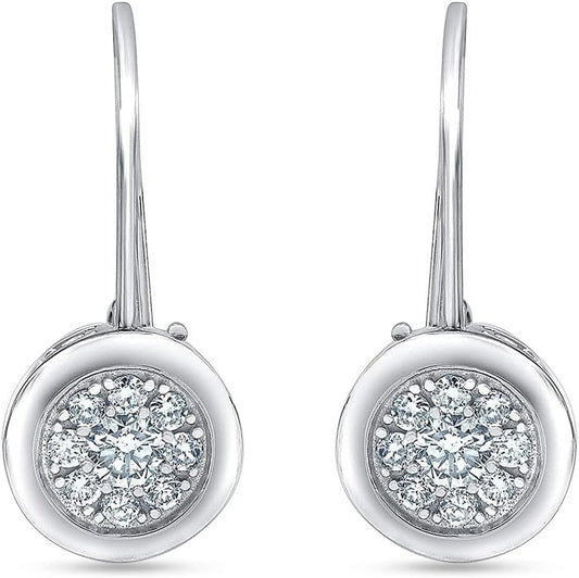 1/2 to 3/4 Carat Round Lab Grown Diamond Drop Earrings for Women (Color - G, Clarity - SI)| Sterling Silver Earrings | Fine Jewelry for Her - Future Jewelry