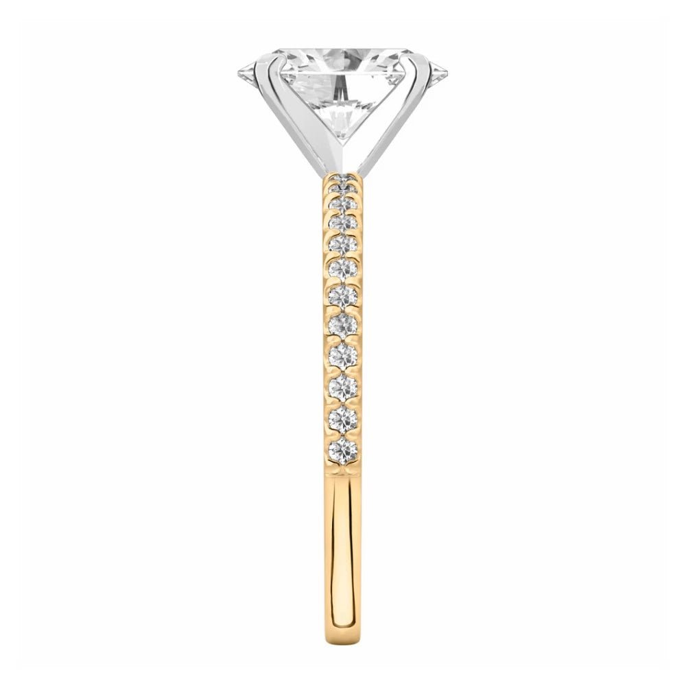 1.25 Carat Oval Lab Grown Diamond Ring IGI 18K Yellow Gold - Future Jewelry