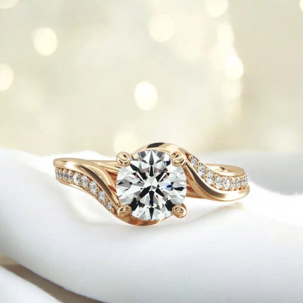 1.30 Carat Lab Grown Diamond Ring in 18k Yellow Gold - Future Jewelry
