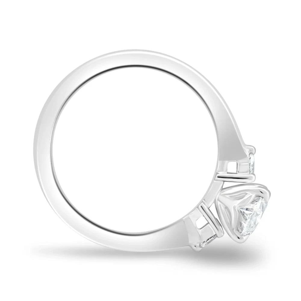 1.30 Carat Oval Cut IGI Lab Grown Diamond Engagement Ring 14k White Gold - Future Jewelry
