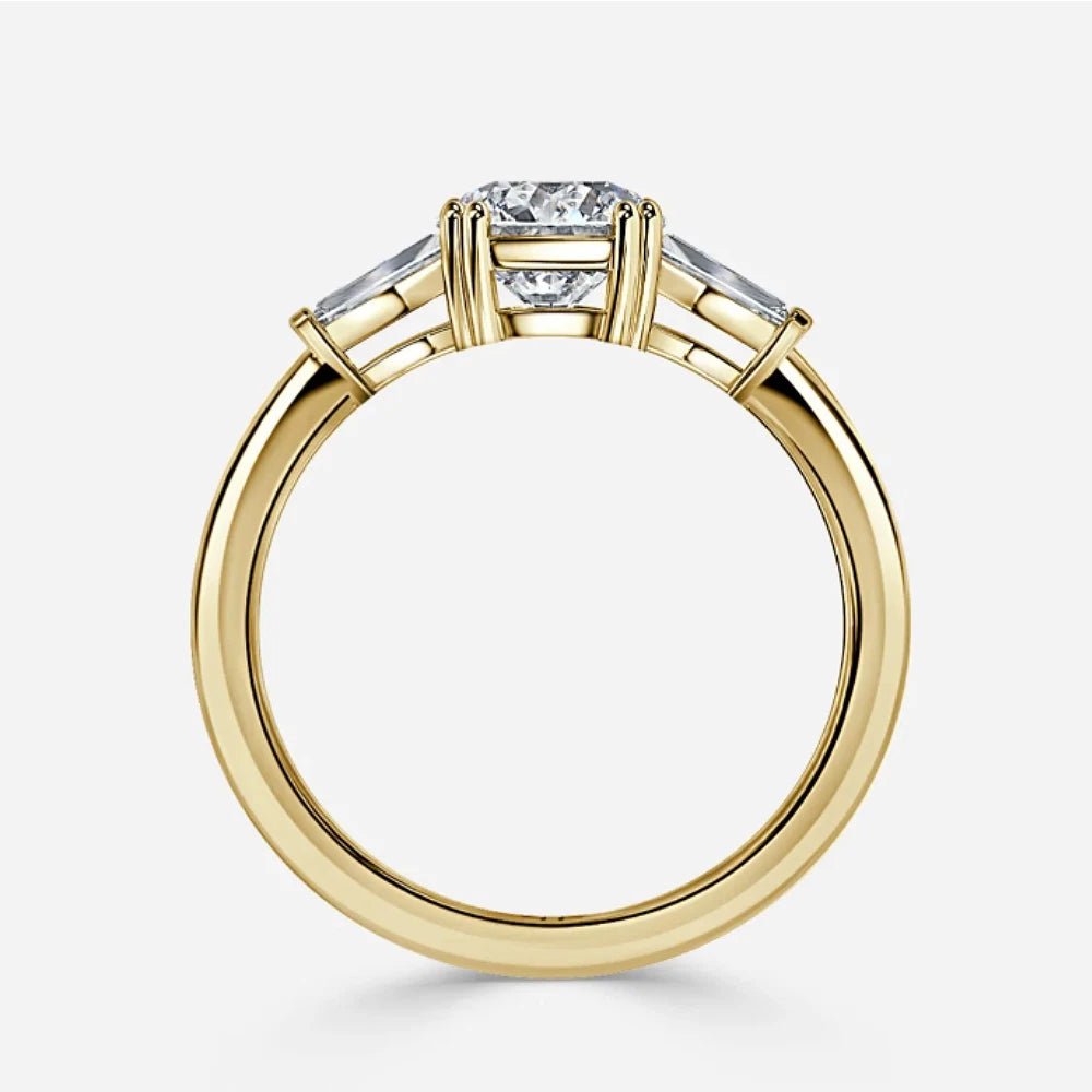 1.30 Carat Round Lab Grown Diamond Ring IGI 18K Yellow Gold - Future Jewelry