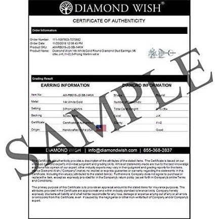 1/4 to 1 1/4 Carat Lab Grown Diamond Round Stud Earrings for Women in 14k Gold 3 - Prong Martini Setting Screw Back Studs - Future Jewelry