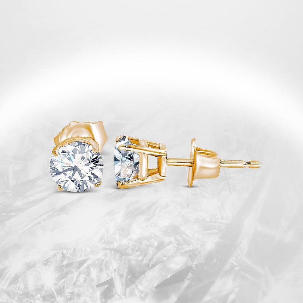 1/4–3 Carat Lab Grown Diamond Stud Earrings in 14K Gold - Future Jewelry