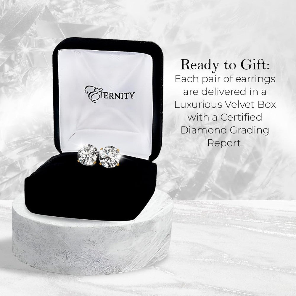 1/4–3 Carat Lab Grown Diamond Stud Earrings in 14K Gold - Future Jewelry