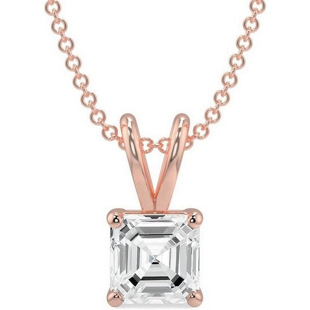 14K Gold 1/2 - 5 Carat LAB GROWN Diamond Solitaire Pendant IGI Certified 4 Prong Diamond Pendant Necklace - Future Jewelry
