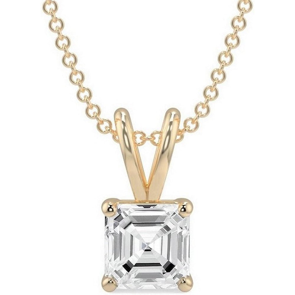 14K Gold 1/2 - 5 Carat LAB GROWN Diamond Solitaire Pendant IGI Certified 4 Prong Diamond Pendant Necklace - Future Jewelry