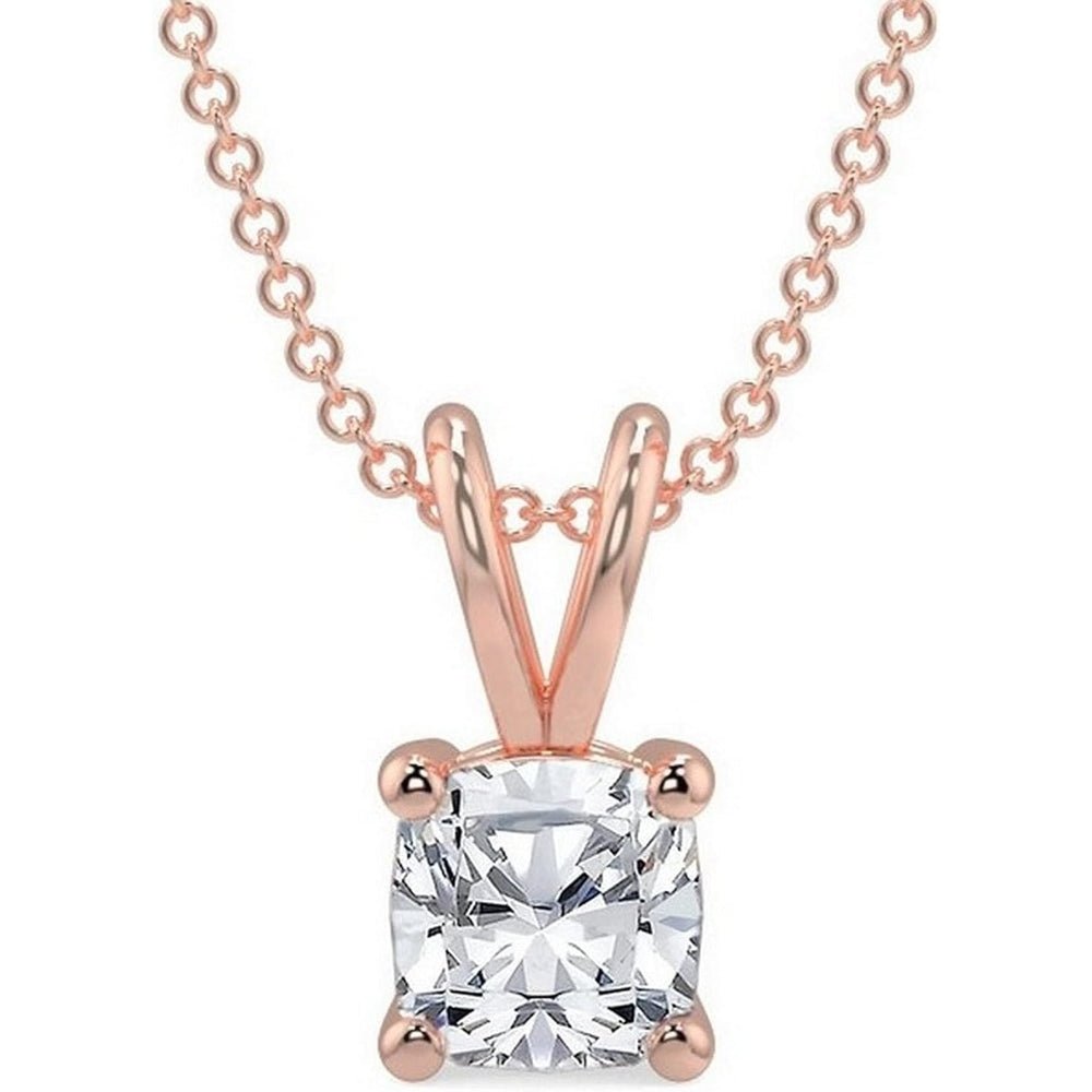 14K Gold 1/2 - 5 Carat LAB GROWN Diamond Solitaire Pendant IGI Certified 4 Prong Diamond Pendant Necklace - Future Jewelry