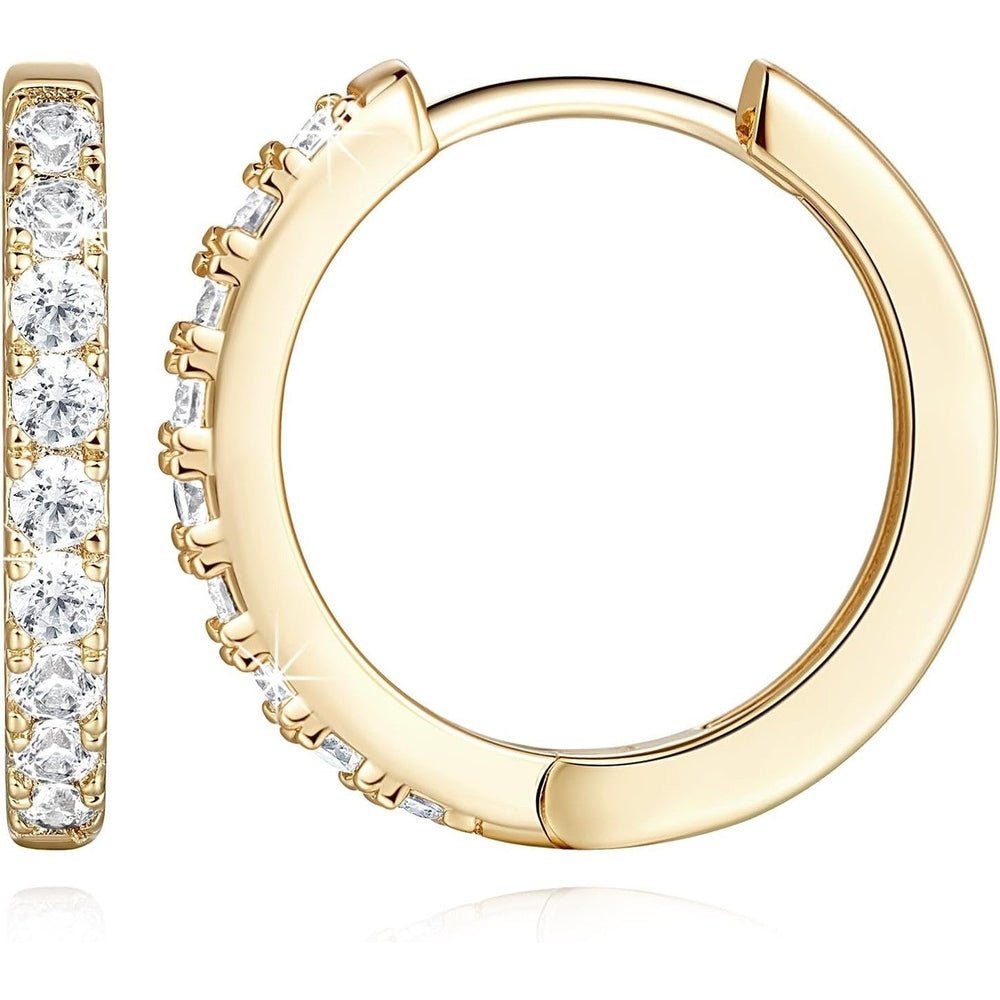14K Gold Hoop Earrings for Women 14K Gold Earrings Hypoallergenic Lightweight Small Hoop Earring with Round Huggie Hoops Earring - Future Jewelry