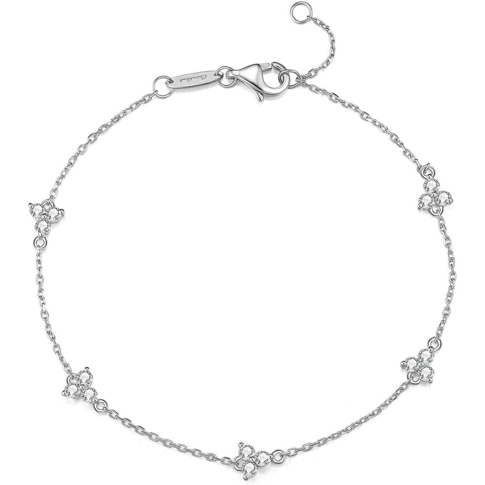 14k Solid Gold Diamond Solitaire Station Bracelets Series,DEF VS~VVS,Lab grown Diamond,No fading, No allergies,Lobster buckle - Future Jewelry