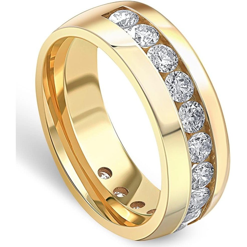 1.5 Carat Men's Lab Grown Diamond Ring in Yellow Gold - Future Jewelry