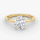 3 Carat Lab Grown Diamond Ring, 18K Yellow Gold