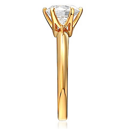 1.50 Carat Round Diamond Solitaire Ring 14K Yellow Gold - Future Jewelry
