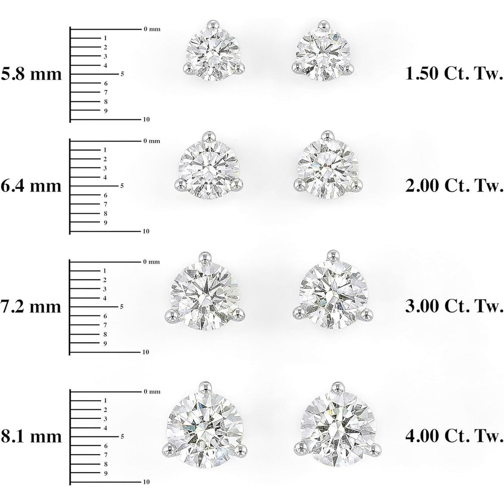 1.5–4 Carat Lab Grown Diamond Stud Earrings in 14K Gold - Future Jewelry