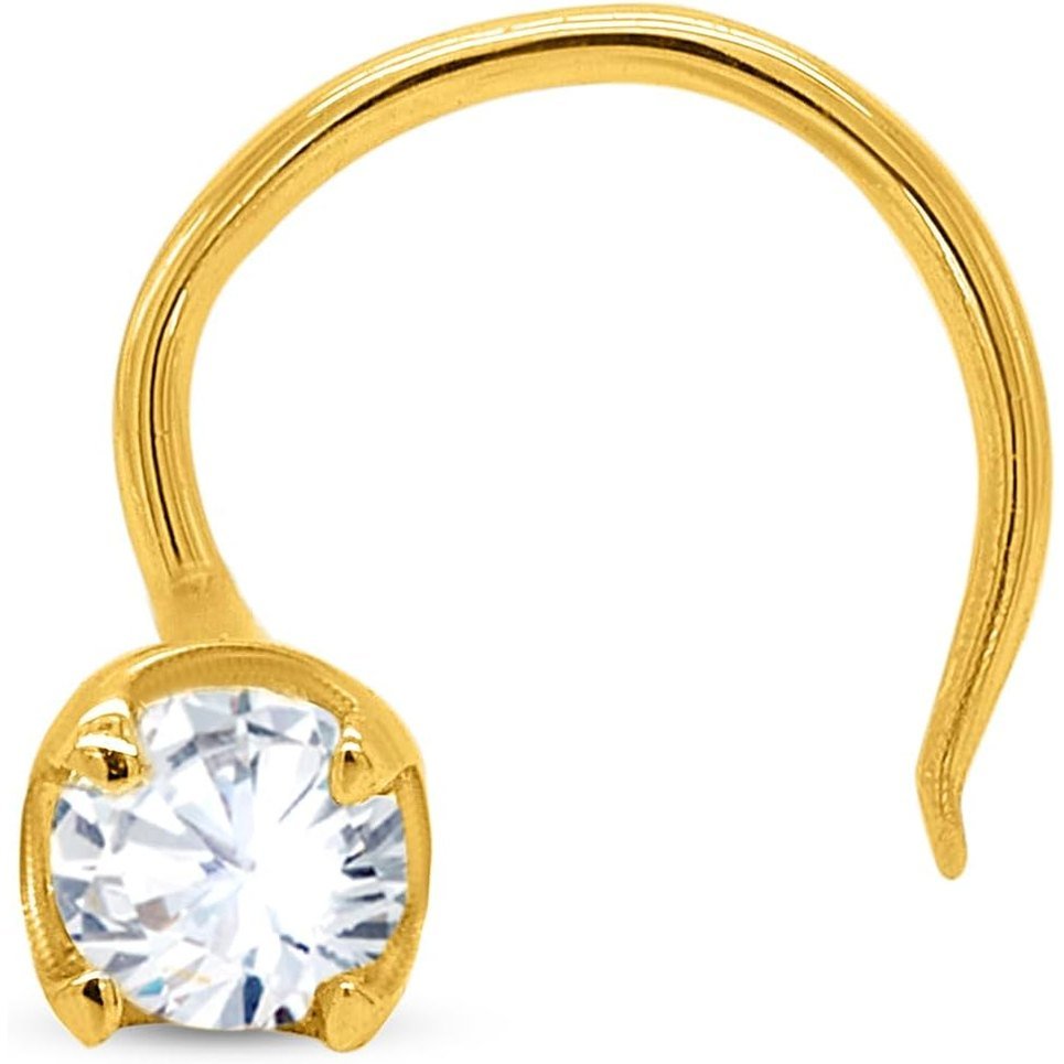 1.5mm - 3mm Lab - Grown Diamond Nose Pin & Stud in 14K Gold, 20 Gauge, Color G - H, Clarity VS - SI - Future Jewelry