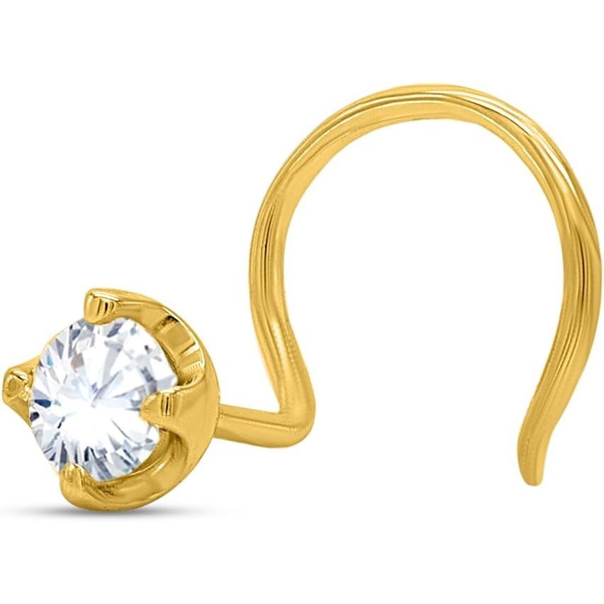 1.5mm - 3mm Lab - Grown Diamond Nose Pin & Stud in 14K Gold, 20 Gauge, Color G - H, Clarity VS - SI - Future Jewelry
