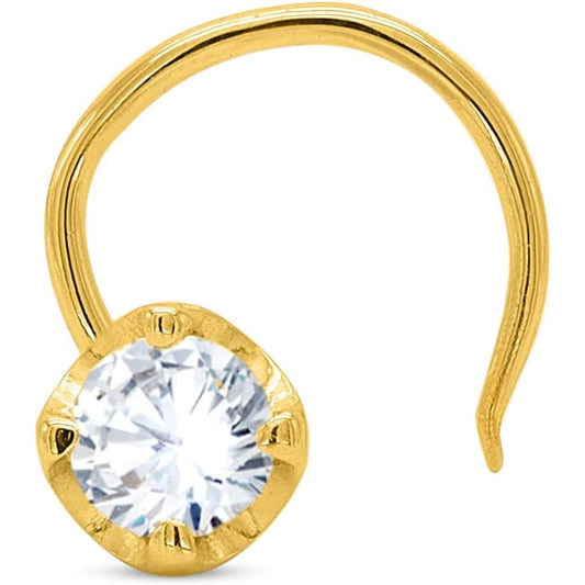 1.5mm - 3mm Lab - Grown Diamond Nose Pin & Stud in 14K Gold, 20 Gauge, Color G - H, Clarity VS - SI - Future Jewelry