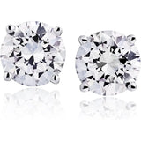 1 to 6 Carat Lab Grown Diamond Stud Earrings, 4 Prong