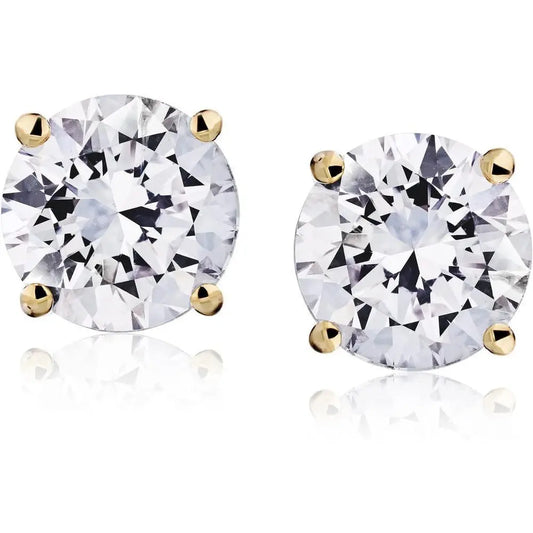 1–6 Carat Lab Grown Diamond Stud Earrings 4 - Prong Set - Future Jewelry