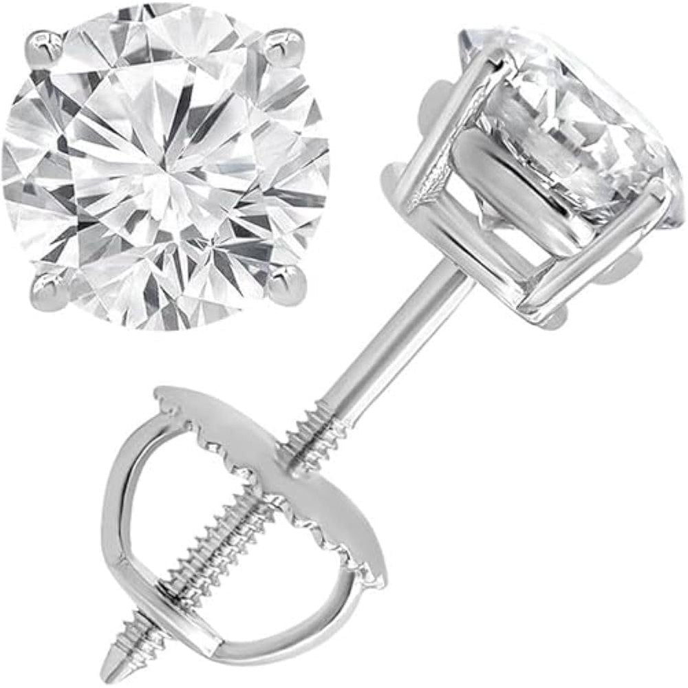 1–6.5 Carat Lab Grown Diamond Earrings in 14K White Gold - Future Jewelry
