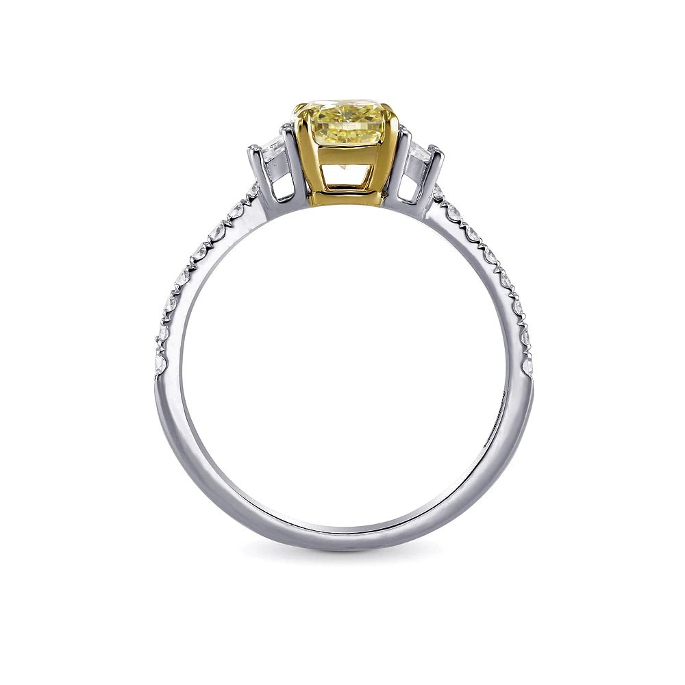 1.70 Carat Fancy Vivid Yellow Lab - Grown Diamond in 14K White Gold - Future Jewelry