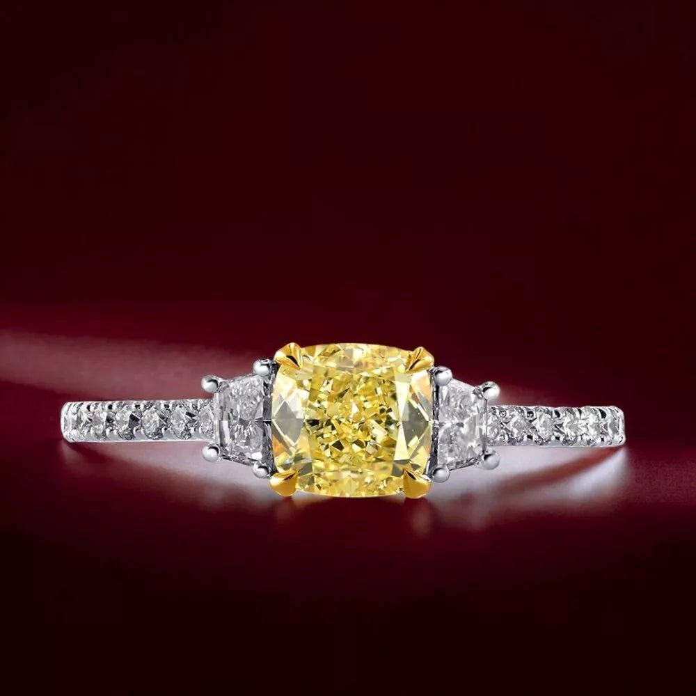 1.70 Carat Fancy Vivid Yellow Lab - Grown Diamond in 14K White Gold - Future Jewelry