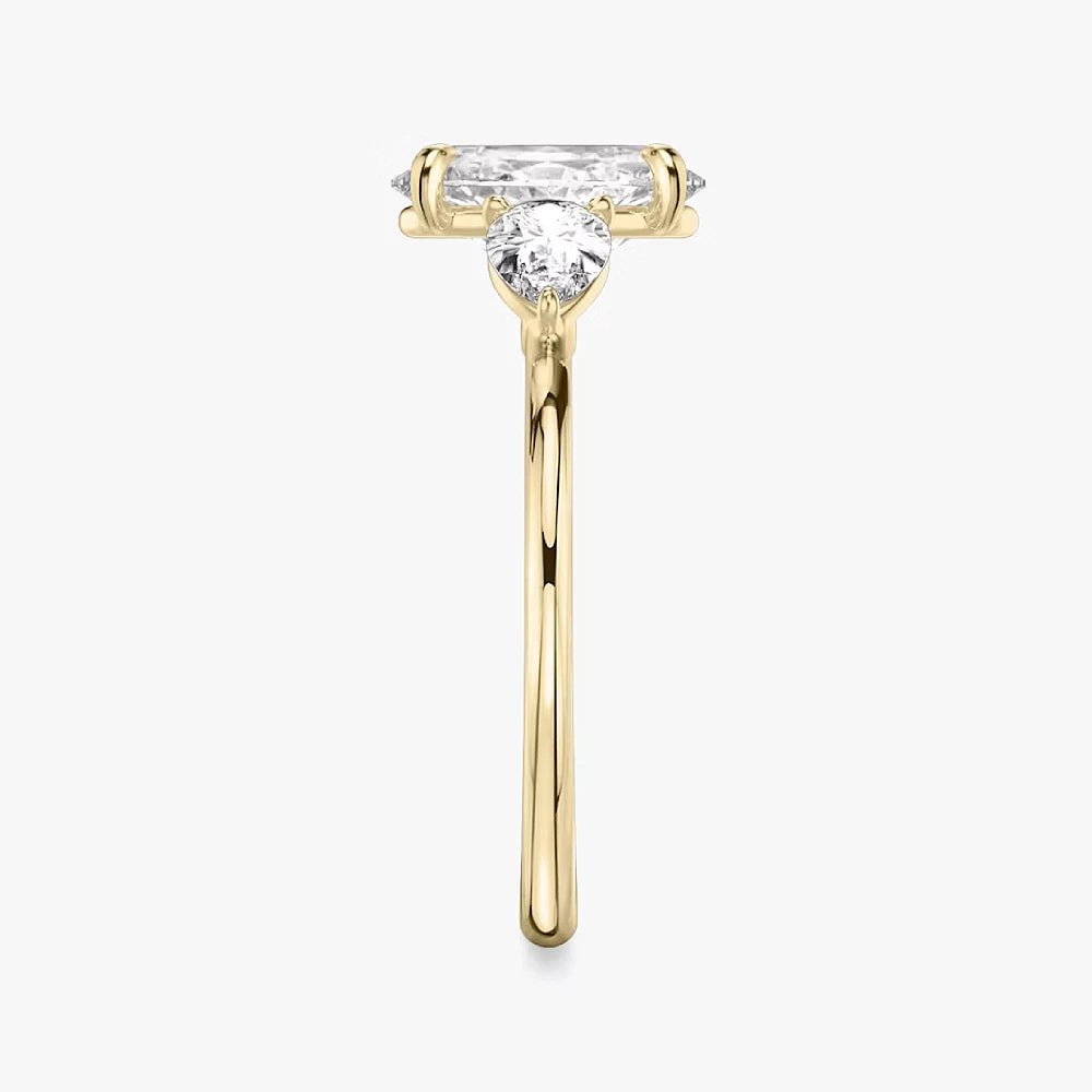 1.70 Carat Oval Lab Grown Diamond Ring IGI 18K Yellow Gold - Future Jewelry