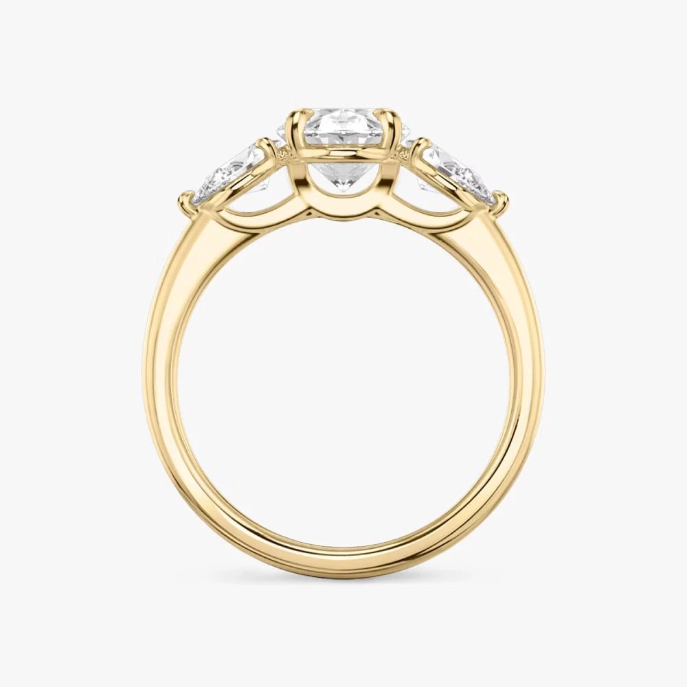 1.70 Carat Oval Lab Grown Diamond Ring IGI 18K Yellow Gold - Future Jewelry