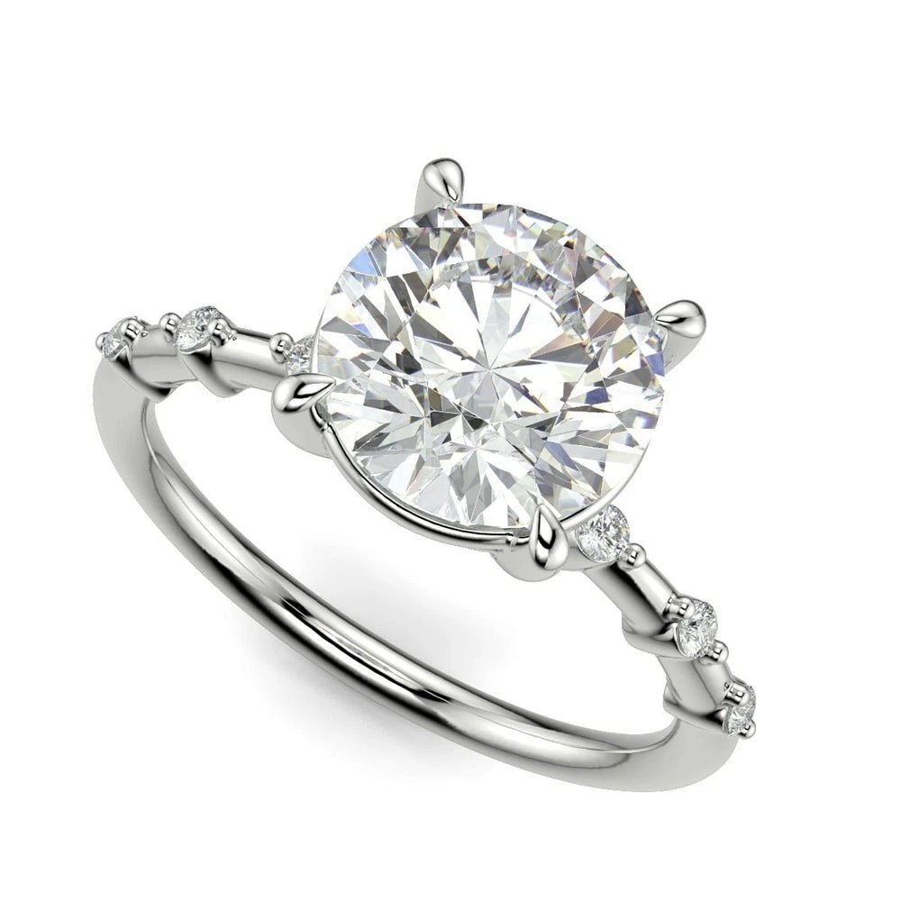 1.70 Carat Round Diamond Ring VS1 D 14K White Gold - Future Jewelry