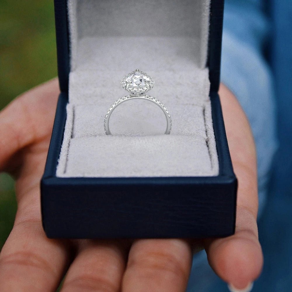1.75 Carat Pear Cut Diamond Ring VS1 D 14K White Gold - Future Jewelry