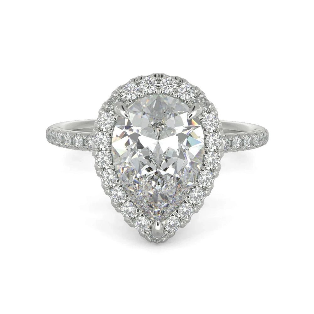 1.75 Carat Pear Cut Diamond Ring VS1 D 14K White Gold - Future Jewelry