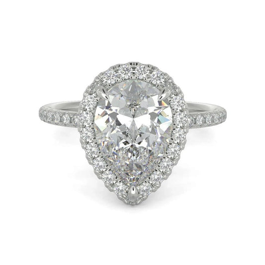1.75 Carat Pear Cut Diamond Ring VS1 D 14K White Gold - Future Jewelry
