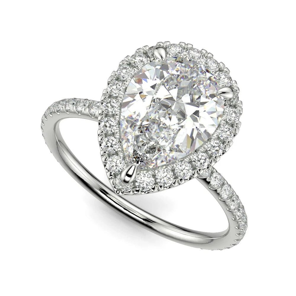 1.75 Carat Pear Cut Diamond Ring VS1 D 14K White Gold - Future Jewelry