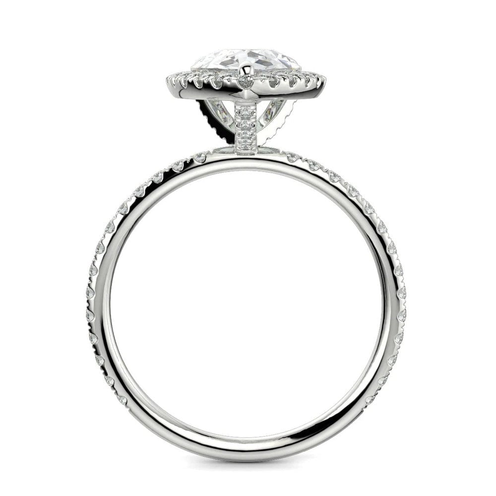 1.75 Carat Pear Cut Diamond Ring VS1 D 14K White Gold - Future Jewelry