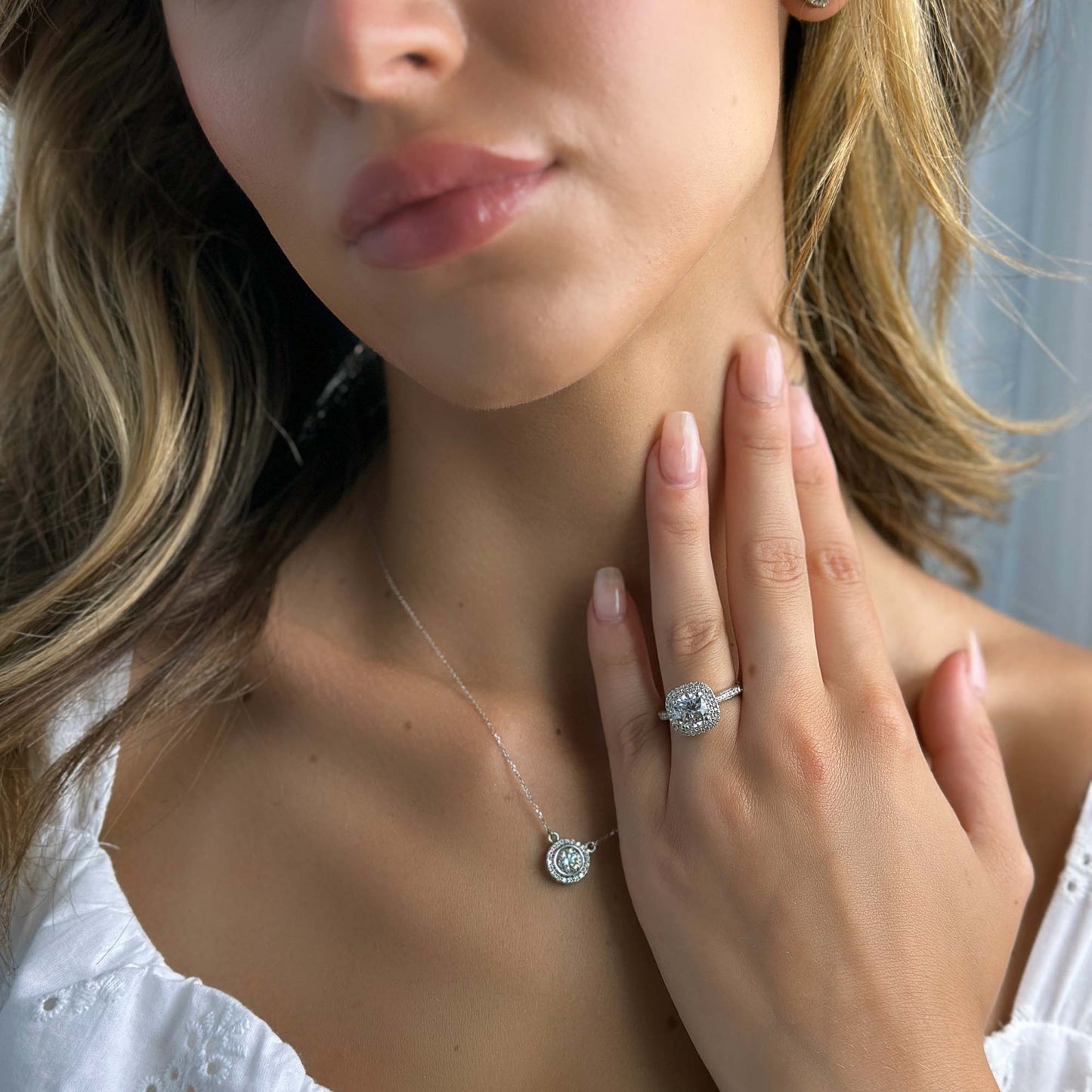 3 Carat Cushion-Cut 14K Certified Solar Diamond Engagement Ring